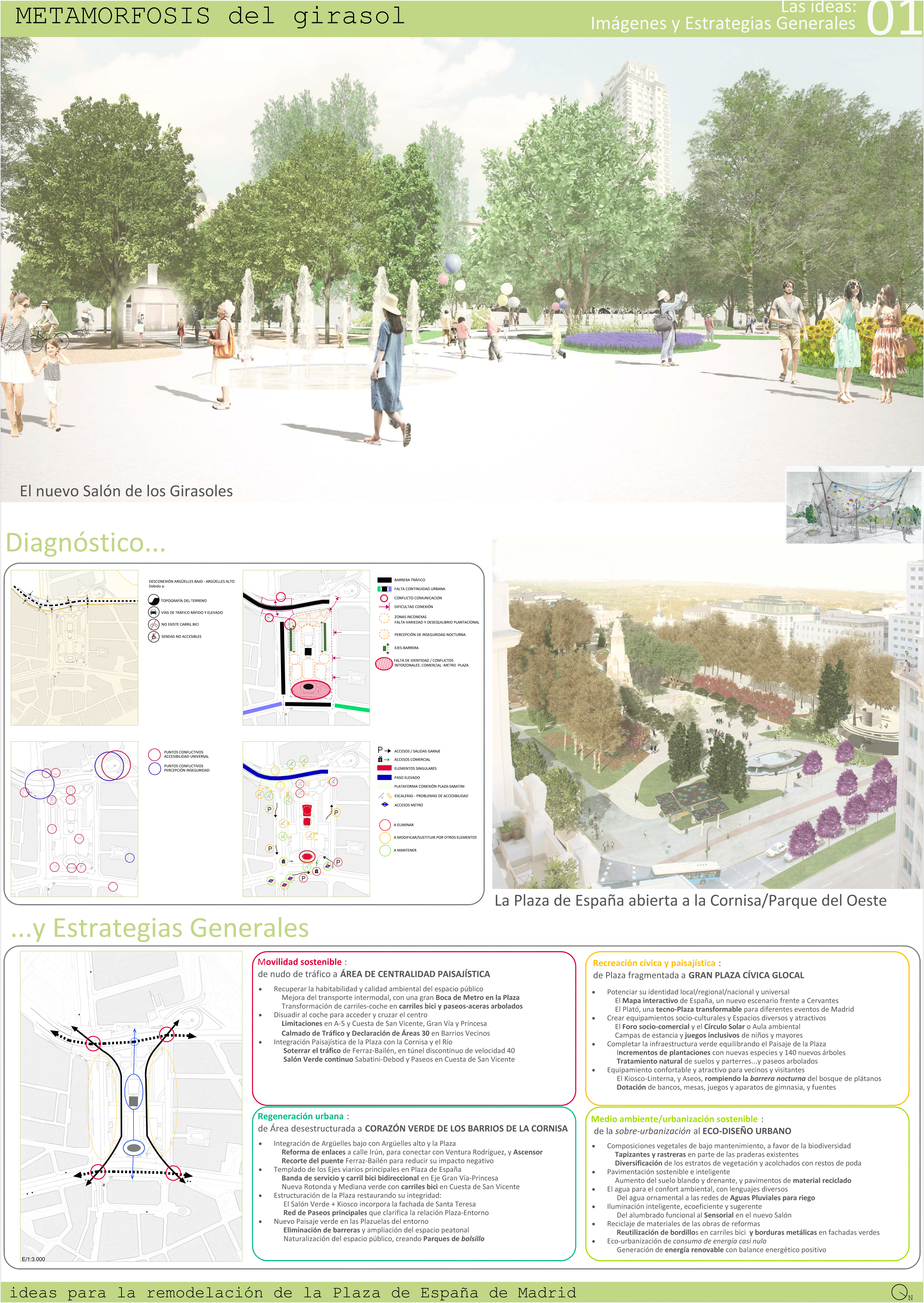 Proyecto 27 para la Remodelación de Plaza España: Metamorfosis del girasol