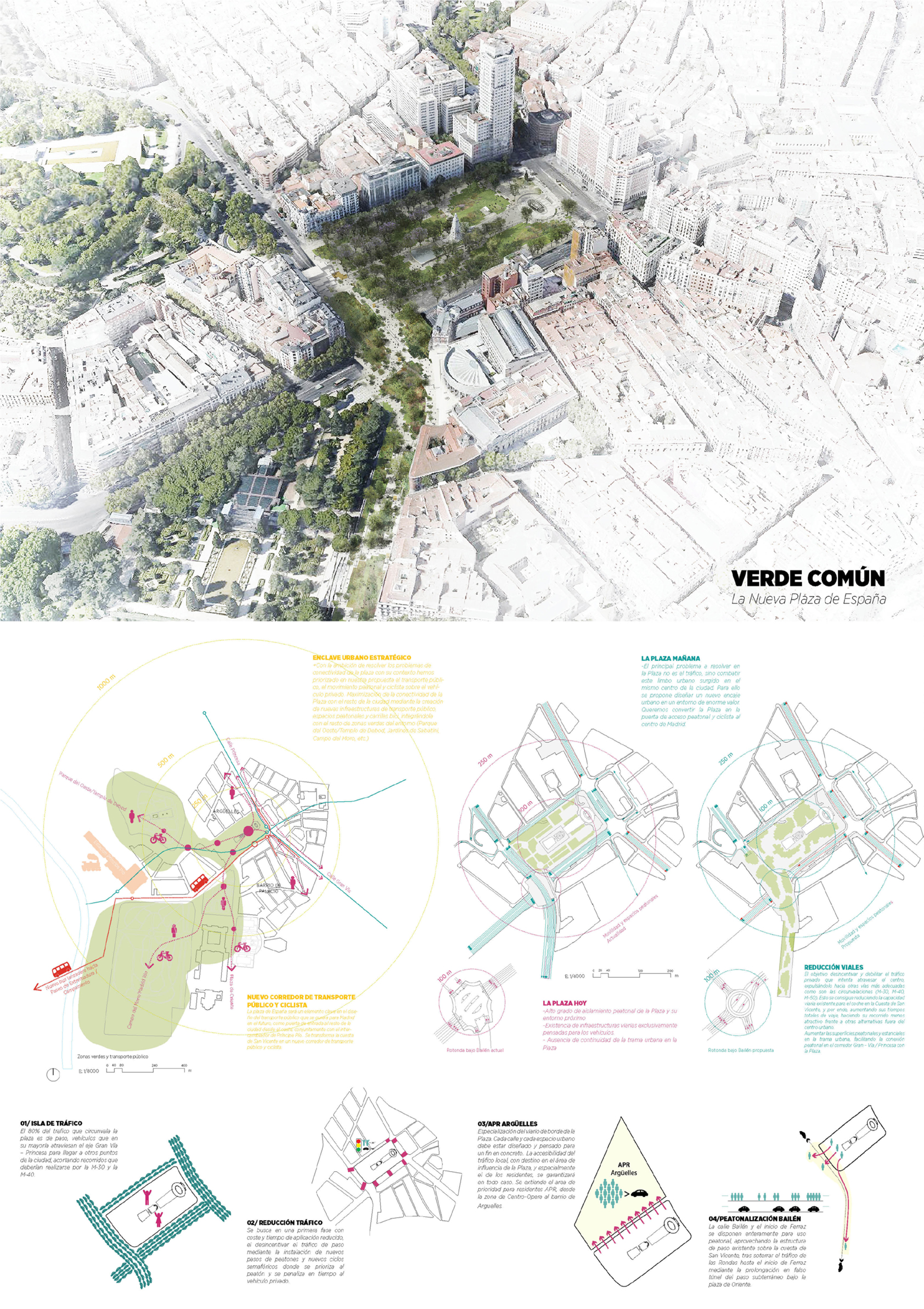 Proyecto 62 para la Remodelación de Plaza España: VERDECOMÚN