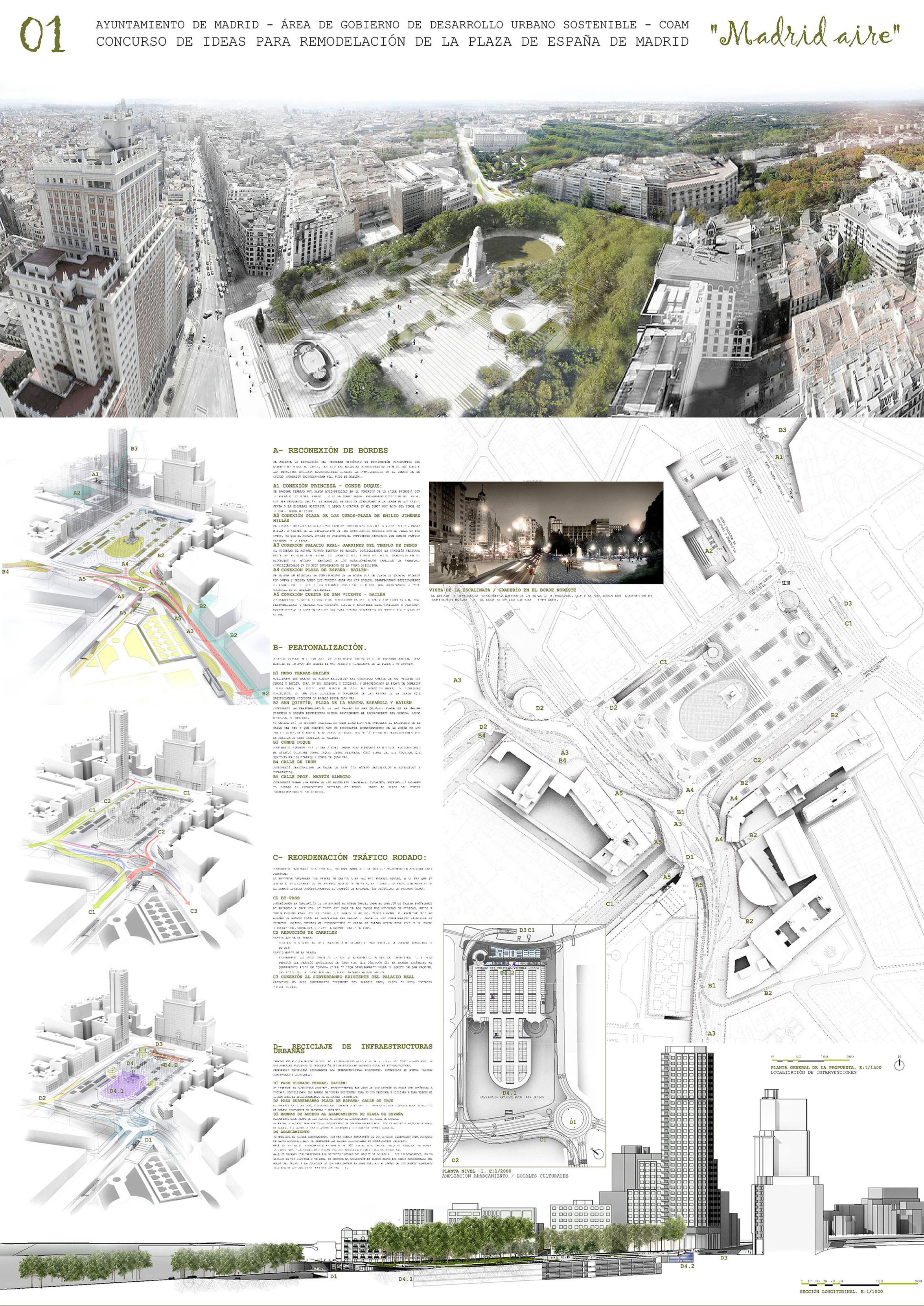 Proyecto 12 para la Remodelación de Plaza España: MADRID AIRE