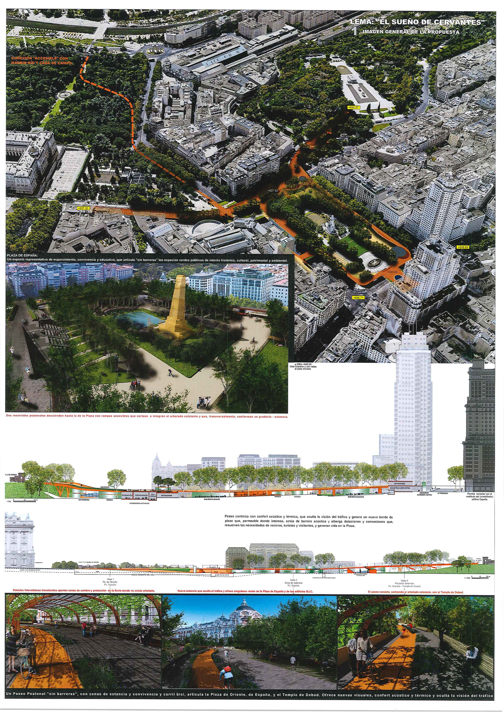 Proyecto 19 para la Remodelación de Plaza España: El sueño de Cervantes