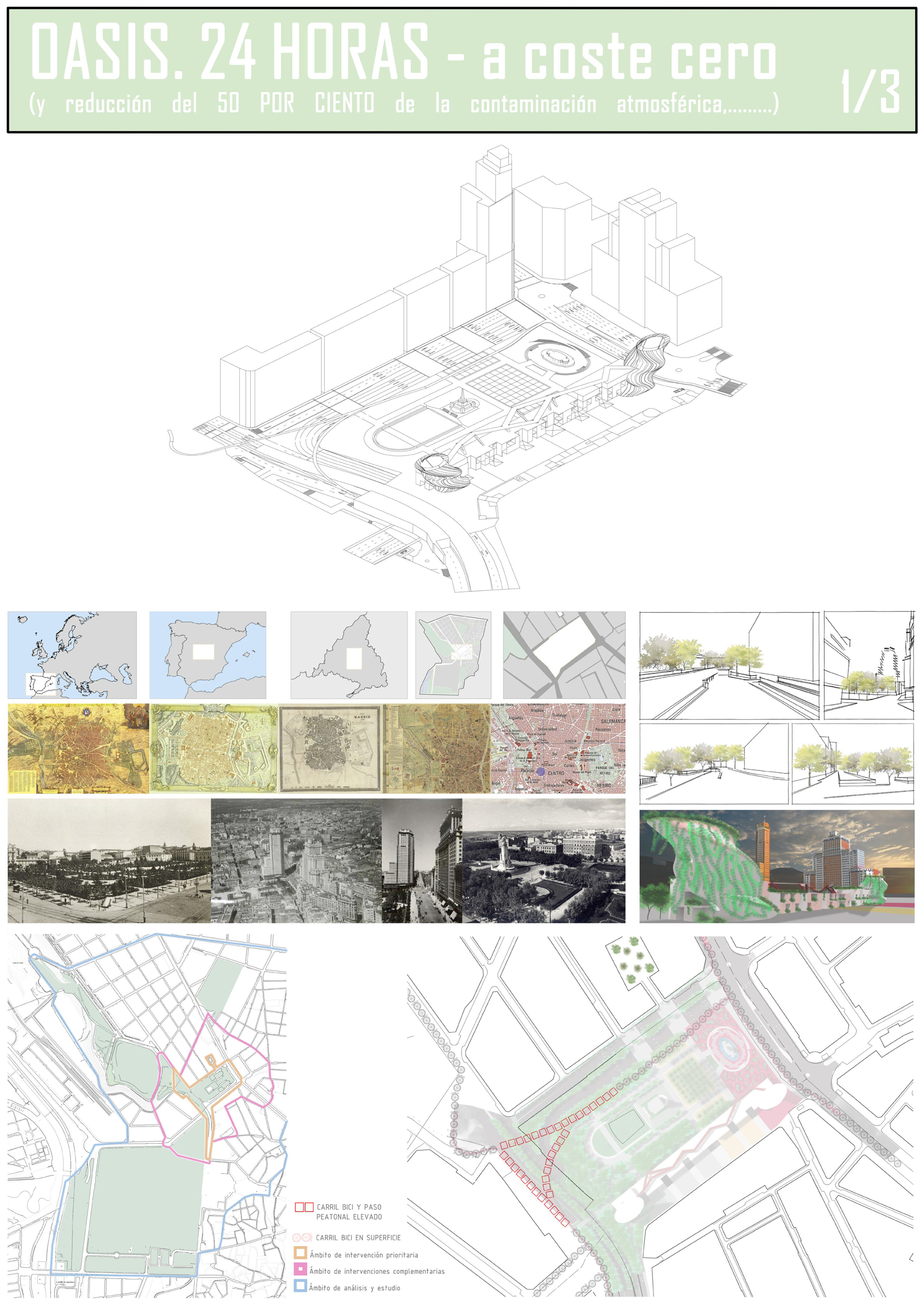 Proyecto 33 para la Remodelación de Plaza España: OASIS24H