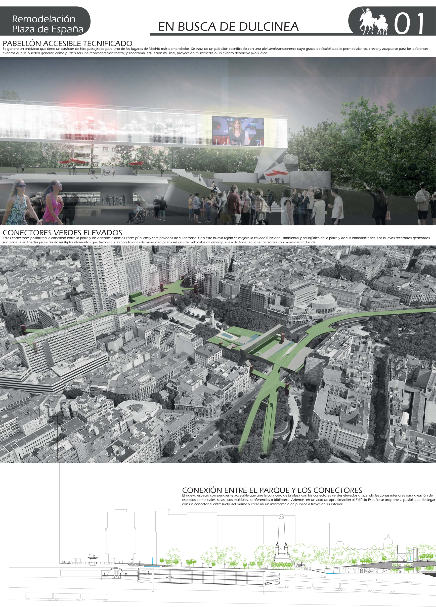 Proyecto 39 para la Remodelación de Plaza España: EN BUSCA DE DULCINEA