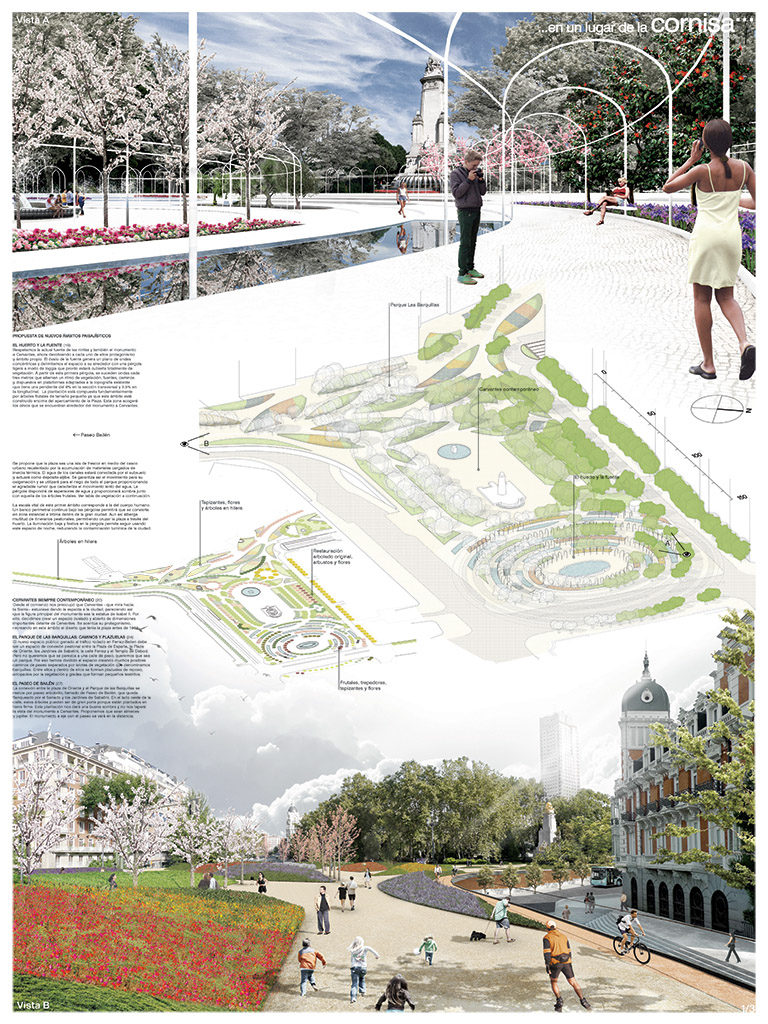 Proyecto 45 para la Remodelación de Plaza España: En un lugar de la cornisa