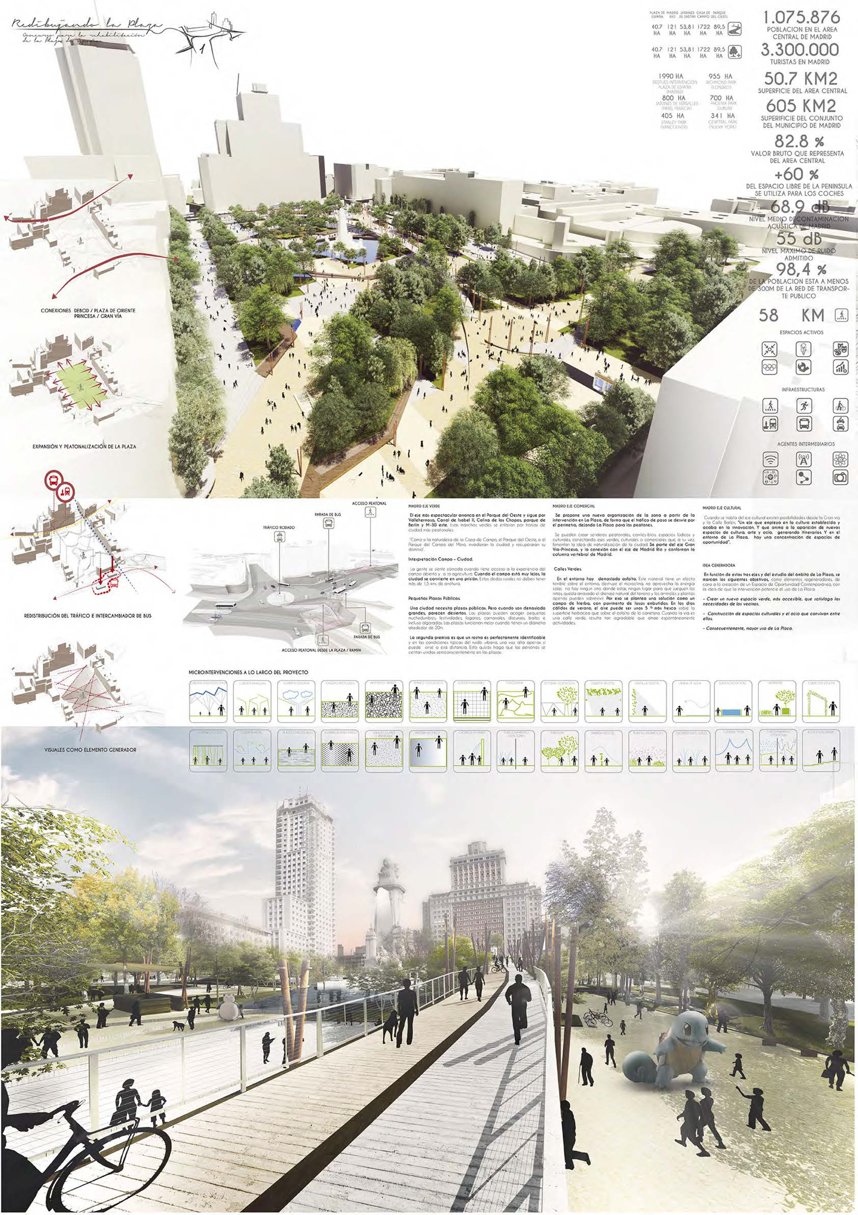 Proyecto 50 para la Remodelación de Plaza España: Redibujando la plaza