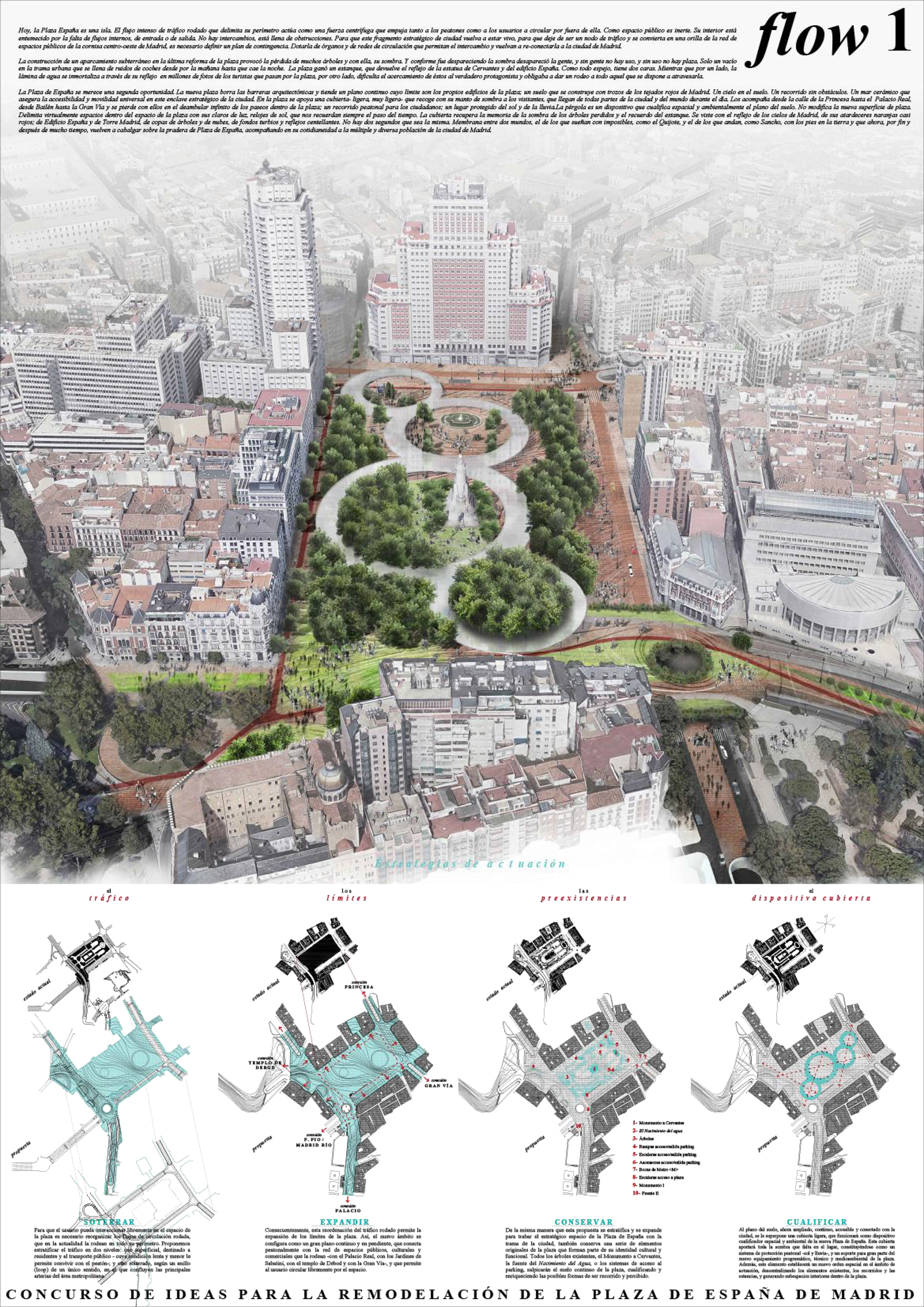 Proyecto 70 para la Remodelación de Plaza España: Flow