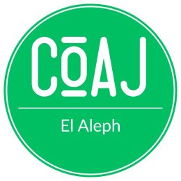 Logotipo circular verde COAJ El Aleph