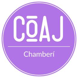 Logotipo circular morado COAJ Chamberí