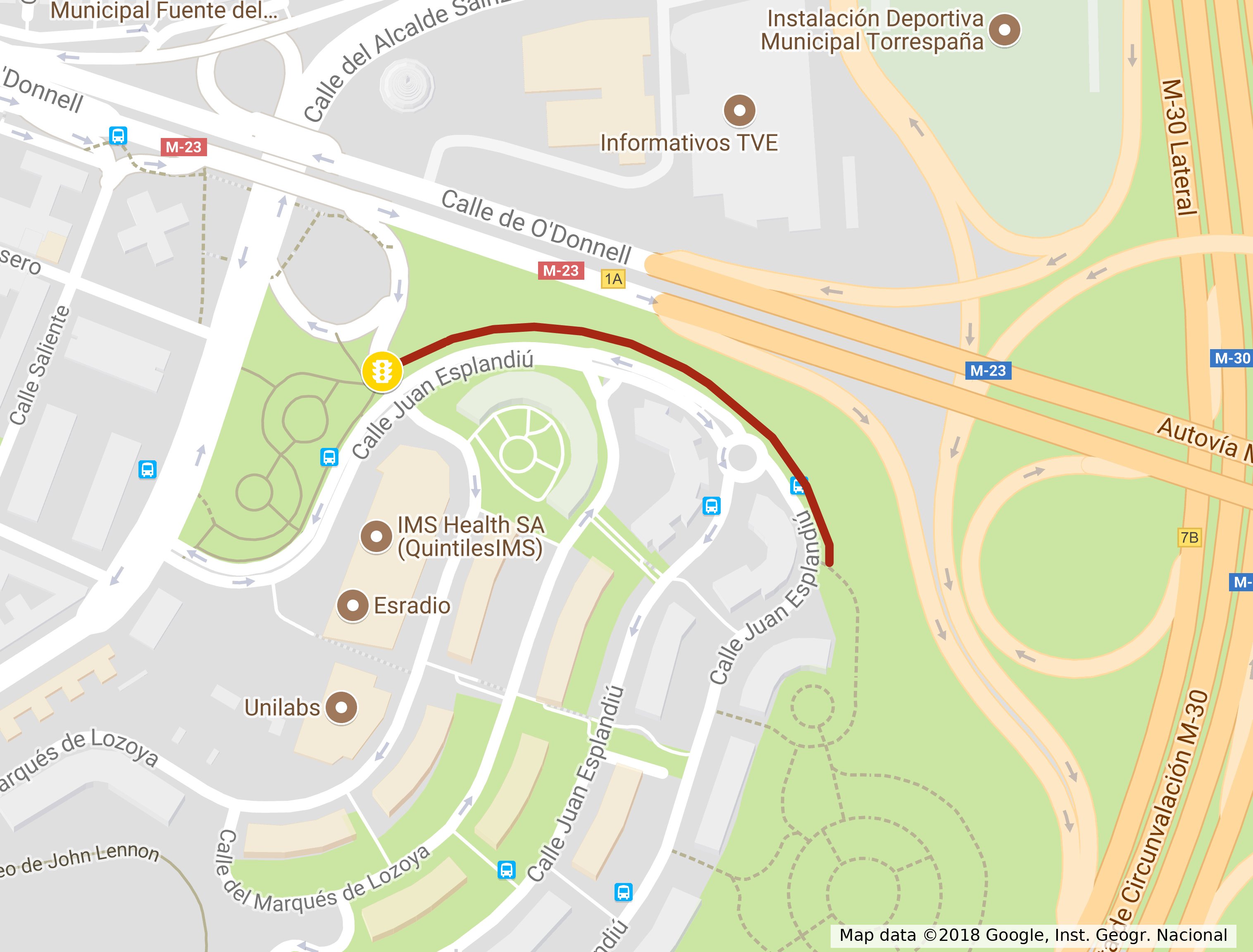 Carril bici en el Parque de Roma