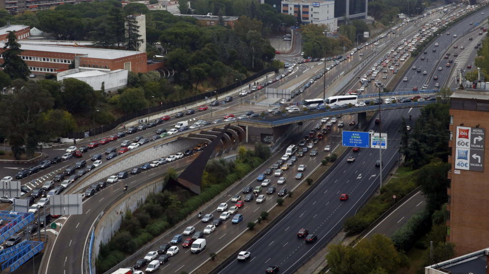 Atascos de mañana en dirección norte y sur en la tarde