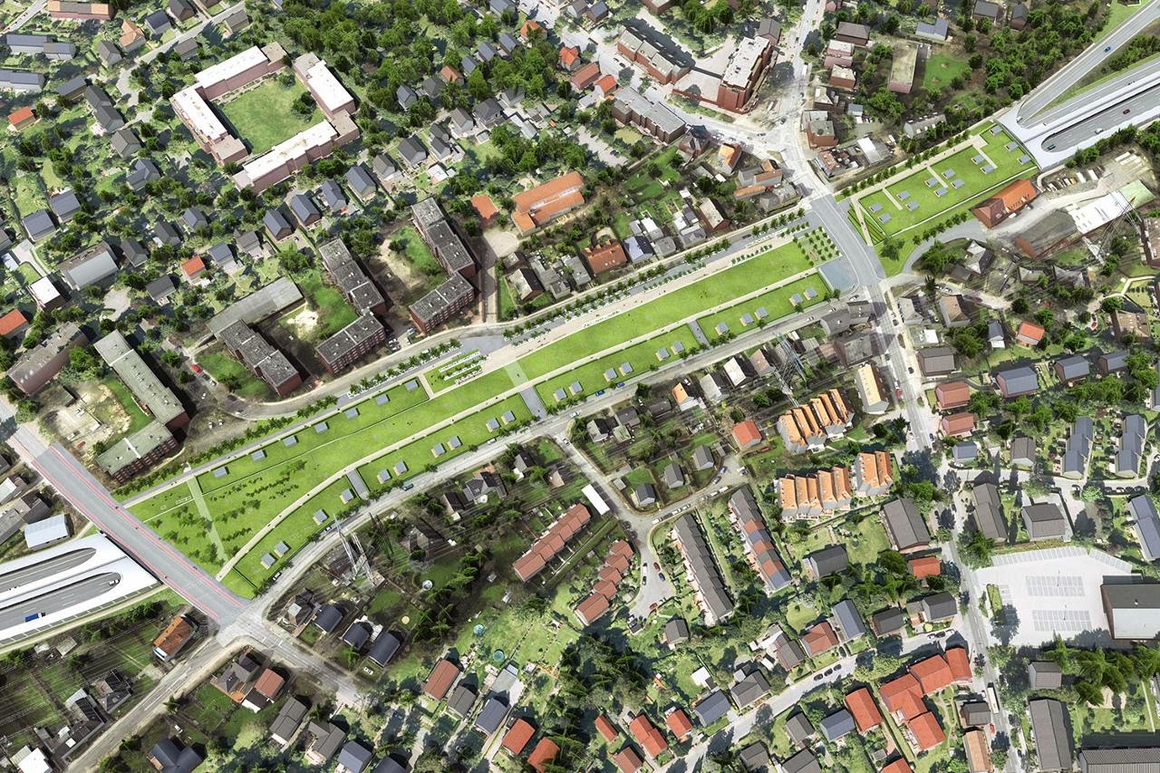 Ejemplo soterramiento Autopista A7 Alemania