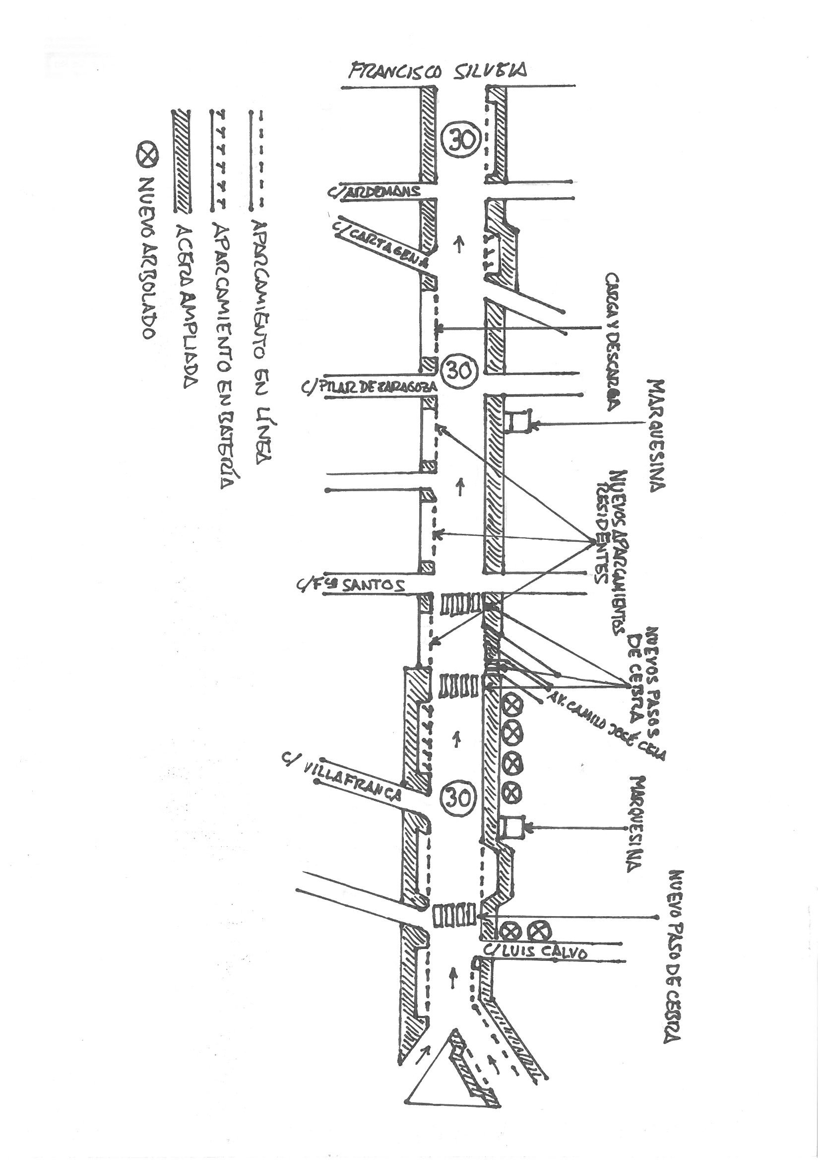 ESQUEMA DE LA CALLE CON LAS MEJORAS