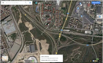 Pasarela Rejas-Estadio Wanda sobre la M40 Pasarela Rejas-Estadio Wanda sobre la M40