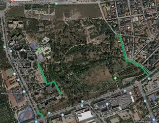Zonas propuestas para nuevas entradas al parque Quinta de Torre Arias
