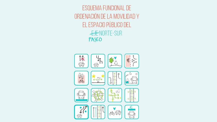 Imagen del estudio del eje verde peatonal y ciclista Norte-Sur.