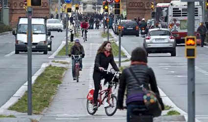 Imagen del carril Bici propuesto para la Calle Princesa