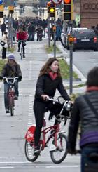 Imagen del carril Bici propuesto para la Calle Princesa