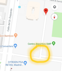 Situación del paso de peatones necesario Situación del paso de peatones necesario