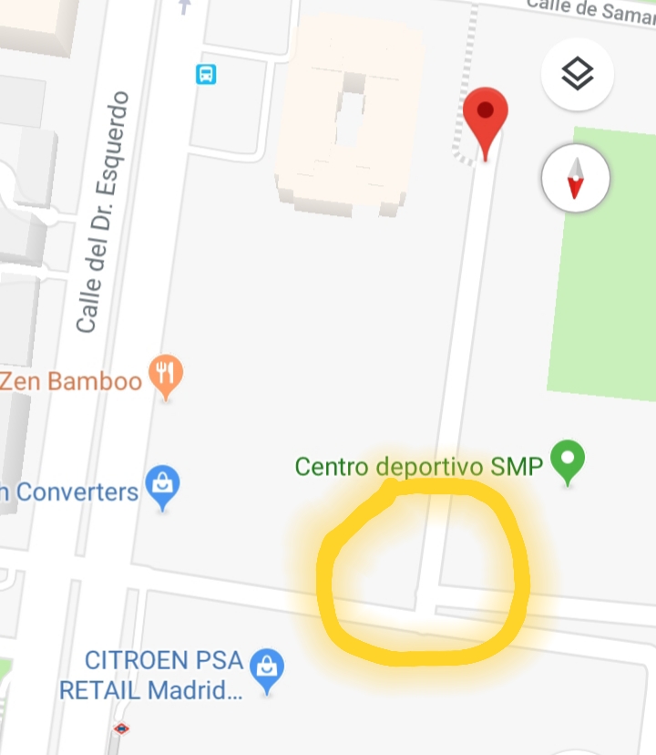 Situación del paso de peatones necesario