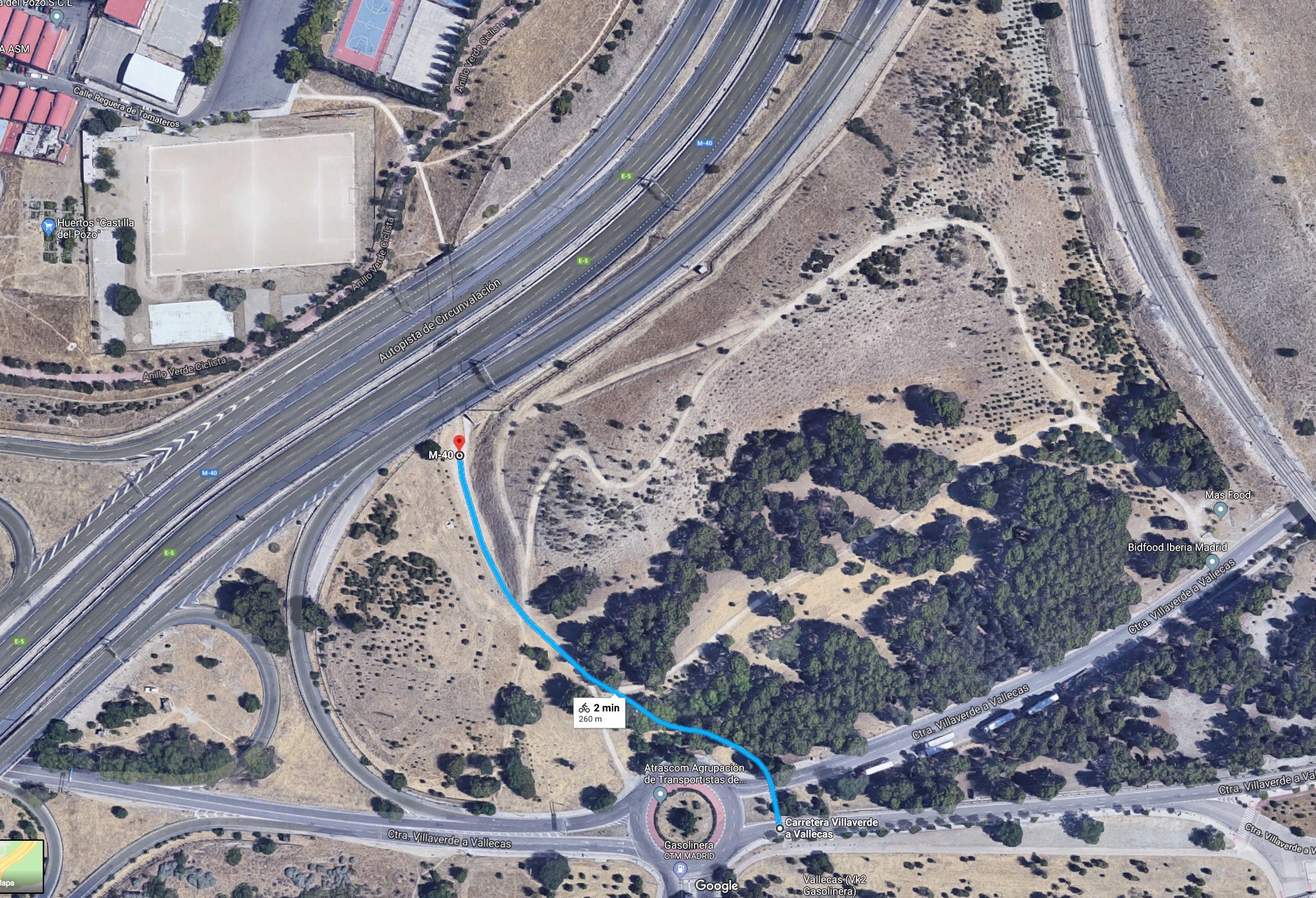 Aproximación de carriles bici.