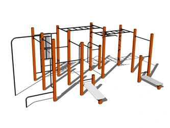 Ejemplo escaleras horizontales, barras verticales y barras paralelas