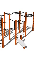 Ejemplo escaleras horizontales, barras verticales y barras paralelas