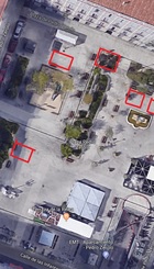 Diferentes posibilidades para añadir una zona canina en la plaza Pedro Zerolo