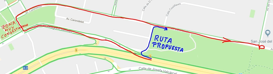 Ruta alternativa propuesta