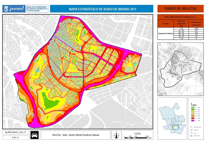 Mapa estratégico del ruido - Puente de Vallecas
