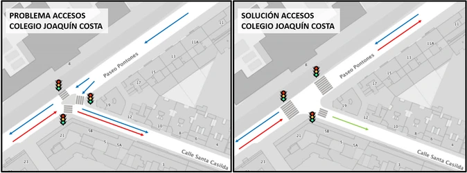 Problema y Solución Acceso Colegio Juaquín Costa