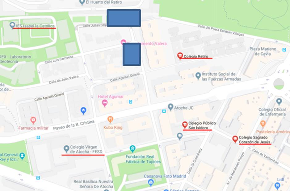 Ubicación de las áreas infantiles que necesitan ser recuperadas