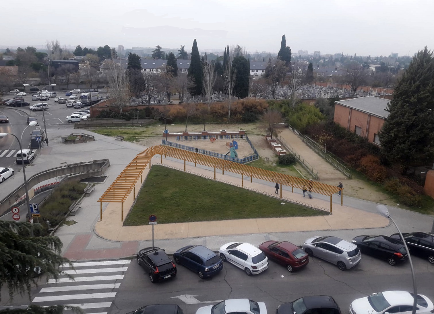 Simulación de la pérgola