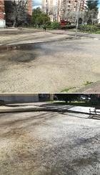 Zona peatonal entre calle Finisterre y Ginzo de Limia