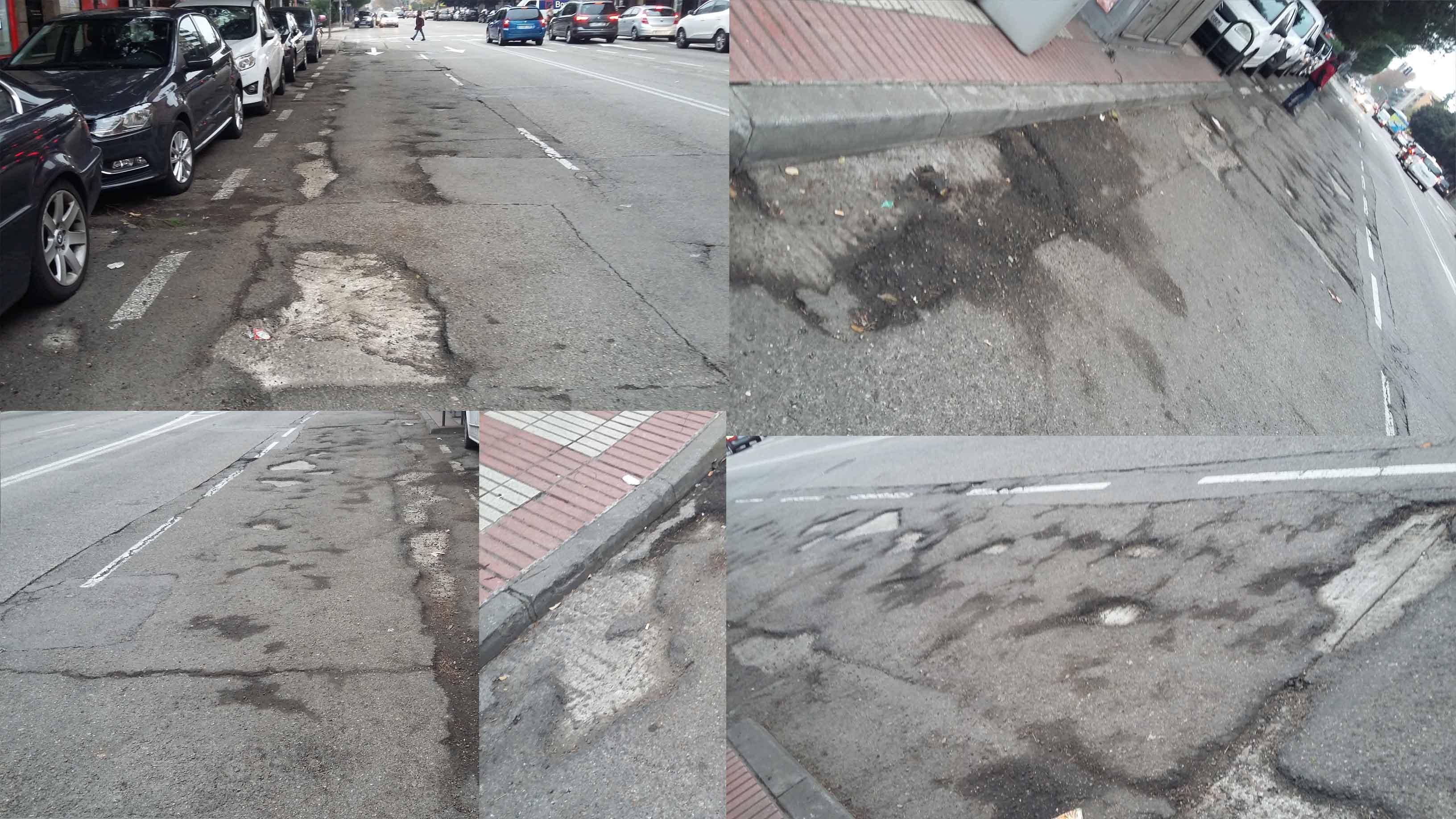 Evidencias de la necesidad del reasfaltado