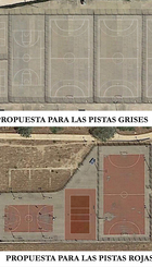 Proyección de cómo quedarían las dos pistas