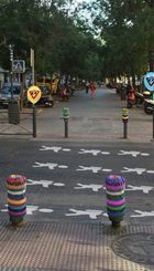 Camino escolar seguro creado en Retiro por Experimenta Distrito
