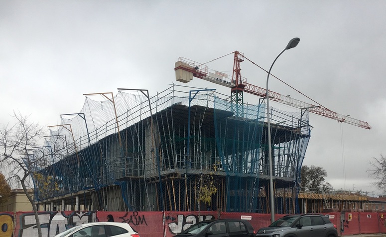 imagen del estado actual de la construcción del centro.