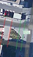 Actual Paso de Peatones vs Propuesta Nuevo Paso de Peatones