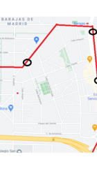 Trayecto y paradas propuestas