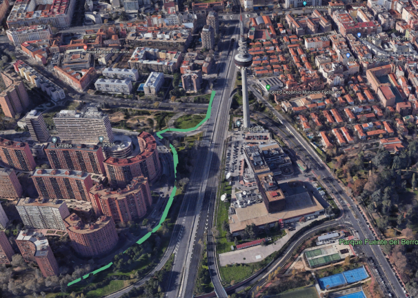 Carril bici del Retiro a Roma