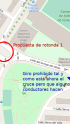 Mapa de la zona con notas