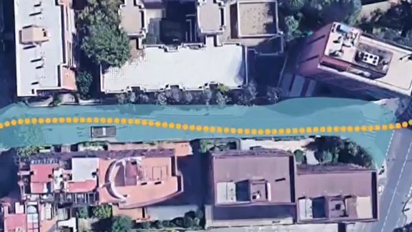 Tramo de la calle Alejandro Rodríguez frente al CEIP Ignacio Zuloaga.