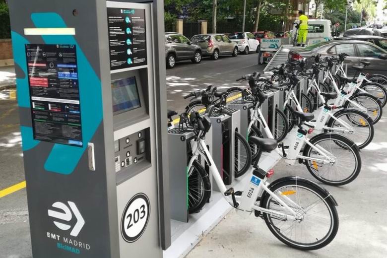 Imaden de una estación BICIMAD