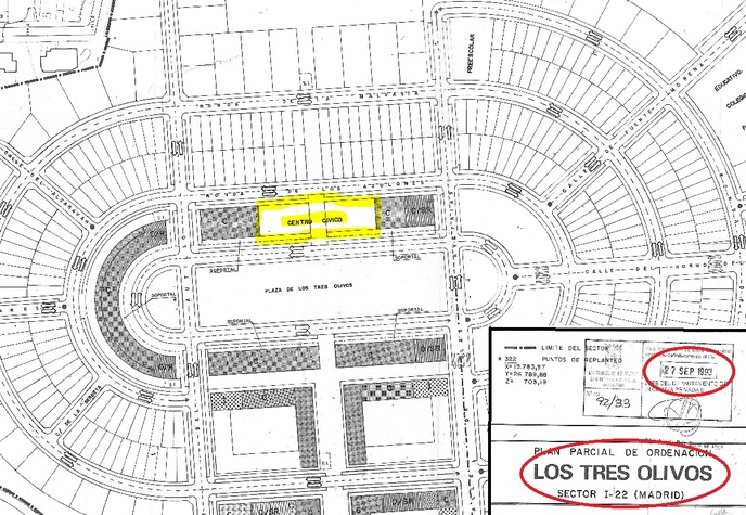 Centro Civico "Tres Olivos" - Ubicacion segun Plan parcial