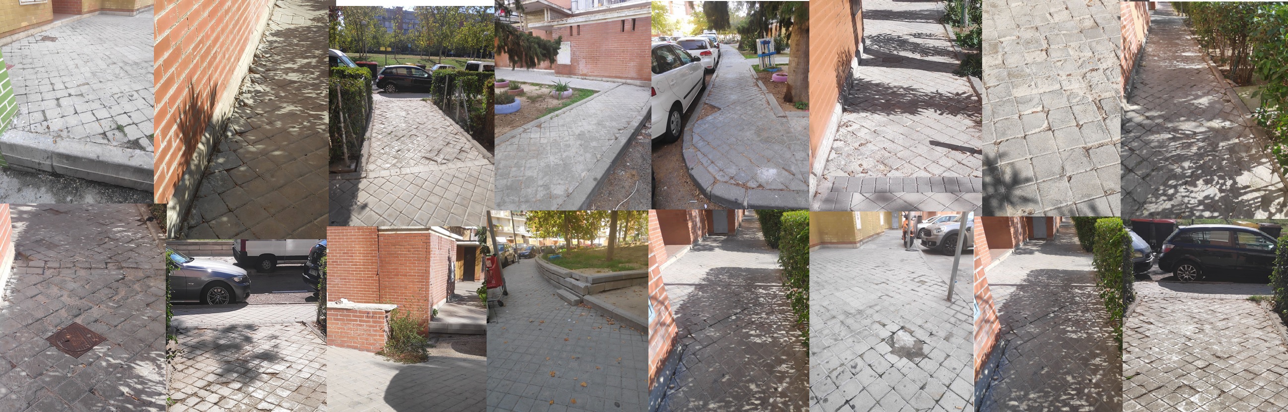 Lamentable estado de las aceras del barrio de la Herradura.