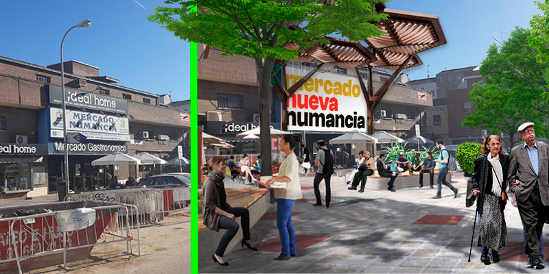Propuesta para recuperar la plaza frente al mercado