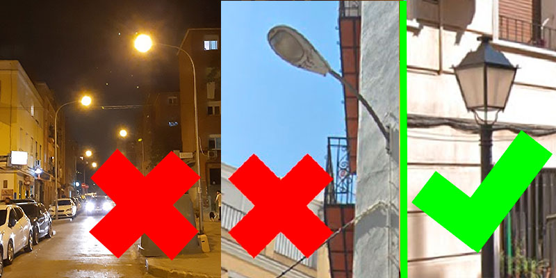 Propuesta de modificación del alumbrado. Modelo Villa