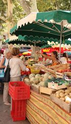 Mercado de productores en la Provenza