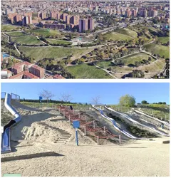 Aprovechamiento de los terraplenes Si está hecho en otras partes de Madrid, aqui también se puede hacer.