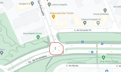 Imagen rotonda en Avenida Arcentales con San Romualdo