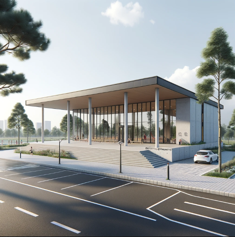 Boceto de un Pabellón Deportivo